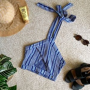 Roxy Women's Jessa Halter Top Shirt Deep Cobalt